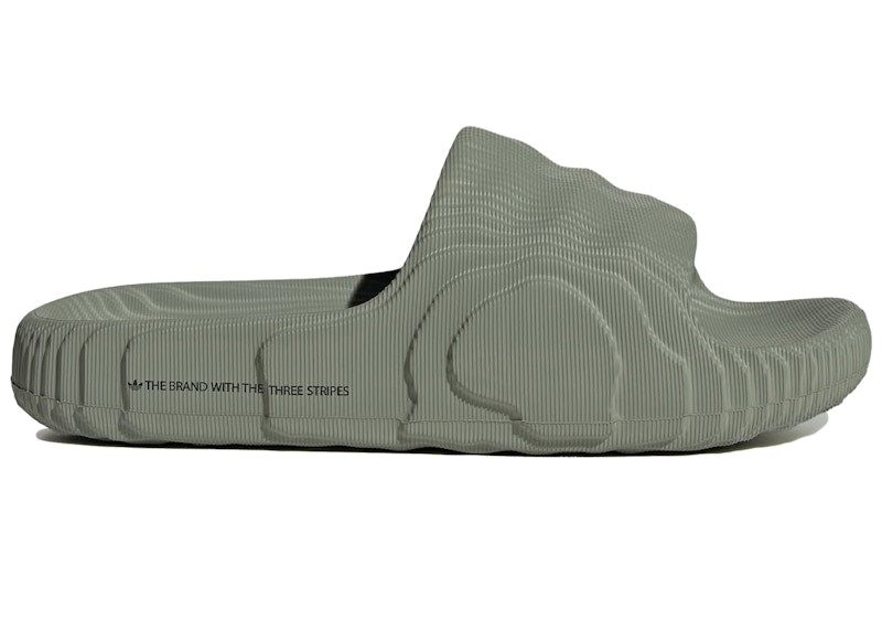 adidas Adilette 22 Slides Silver Green (Women's)