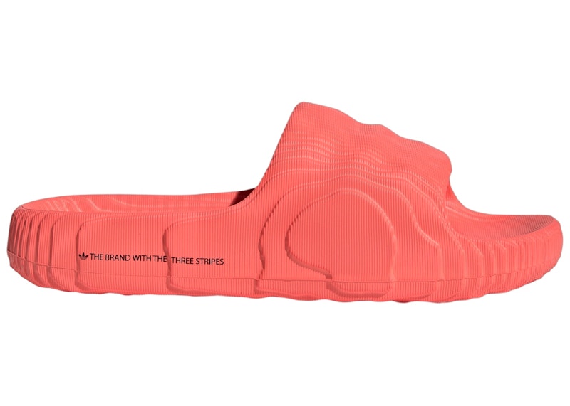 adidas Adilette 22 Slides Solar Red Core Black