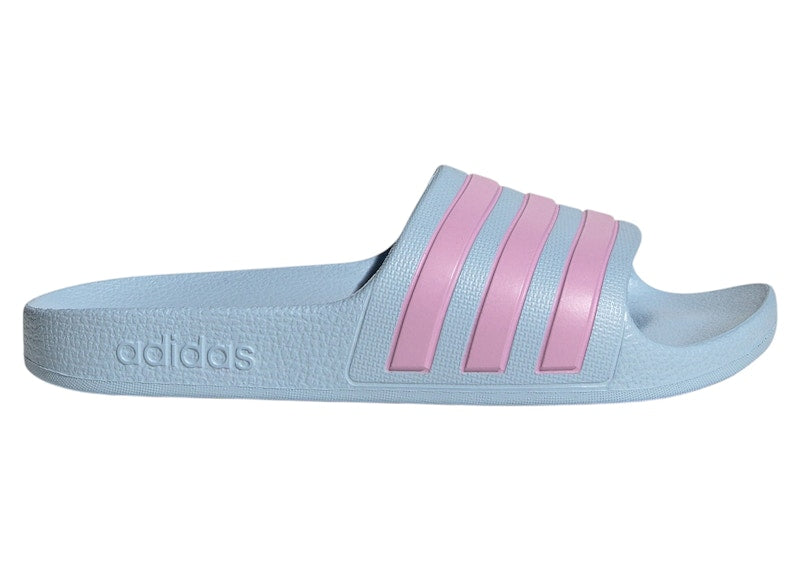 adidas Adilette Aqua Slides Glow Blue Bliss Lilac (GS)