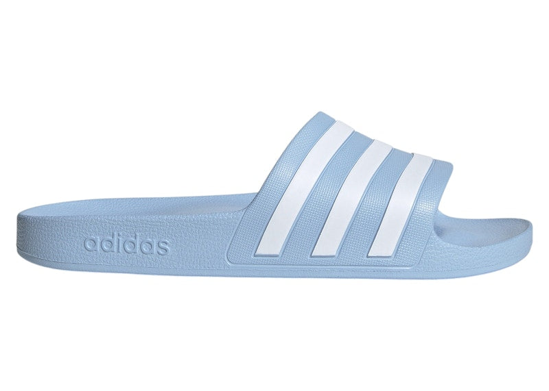 adidas Adilette Aqua Slides Glow Blue White