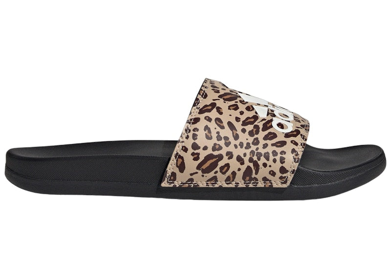 adidas Adilette Comfort Slides Core Black Off White Magic Beige (Women's)