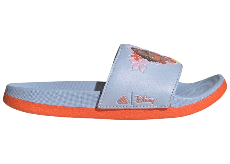 adidas Adilette Comfort Slides Moana Disney Blue Dawn Semi Impact Orange (GS)