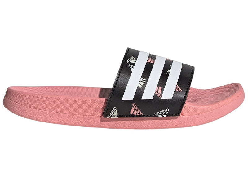 adidas Adilette Comfort Slides Semi Pink Spark Cloud White Core Black (GS)
