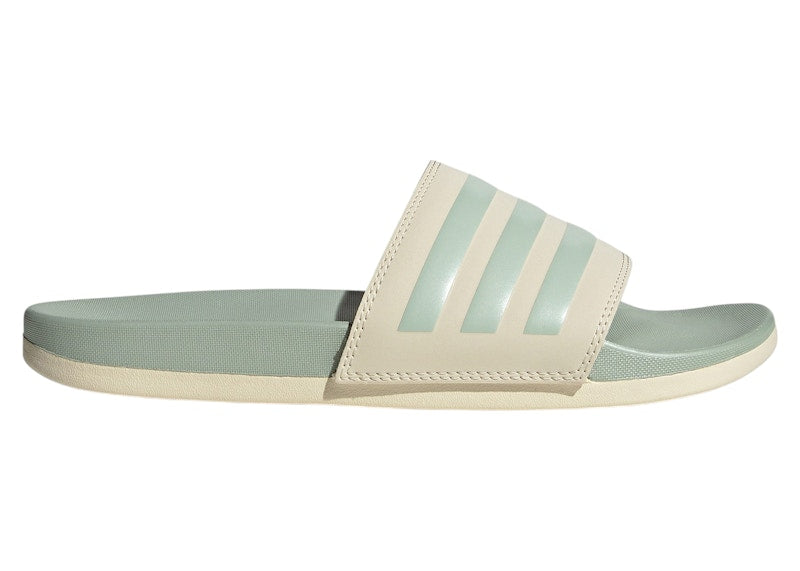 adidas Adilette Comfort Slides Wonder White Linen Green Met. (Women's)