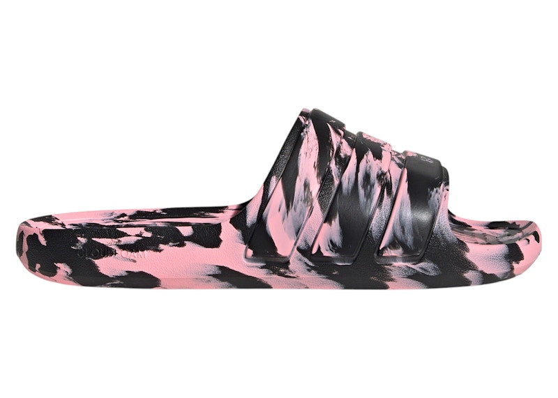 adidas Adilette Flow Slides Pink Spark Core Black