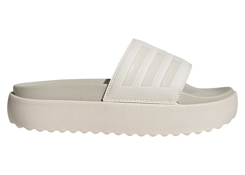 adidas Adilette Platform Slides Chalk White Orbit Grey (Women's)