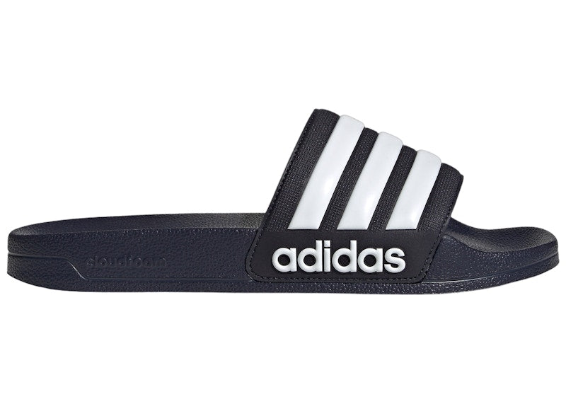 adidas Adilette Shower Slides Legend Ink Cloud White