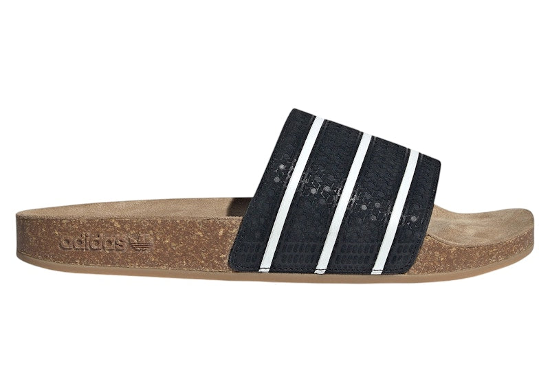 adidas Adilette Slides Core Black Core White Gum