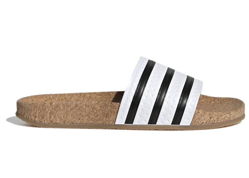 adidas Adilette Slides Cork White Black (Women's)