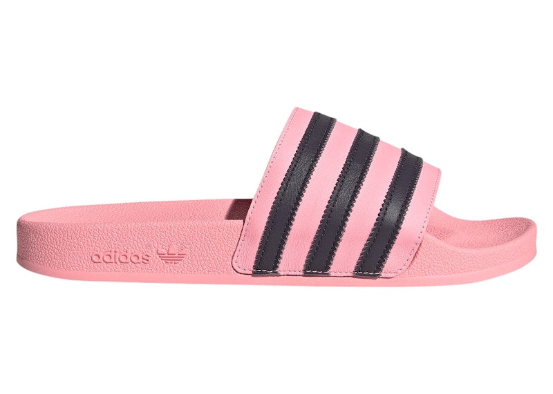 adidas Adilette Slides Glow Pink Aurora Black
