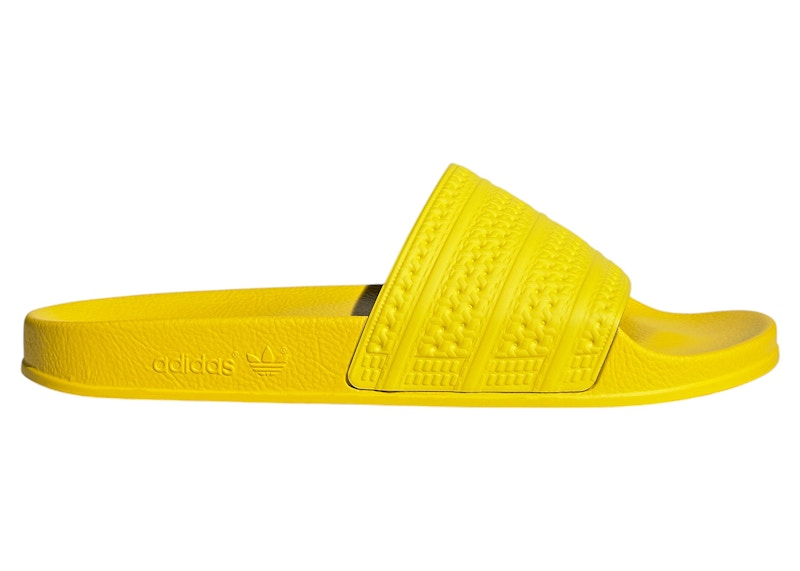 adidas Adilette Slides Impact Yellow Core Black