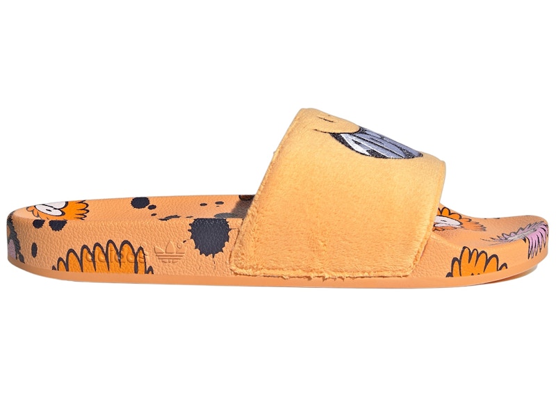 adidas Adilette Slides Kevin Lyons Hazy Orange Cloud White Shadow Navy