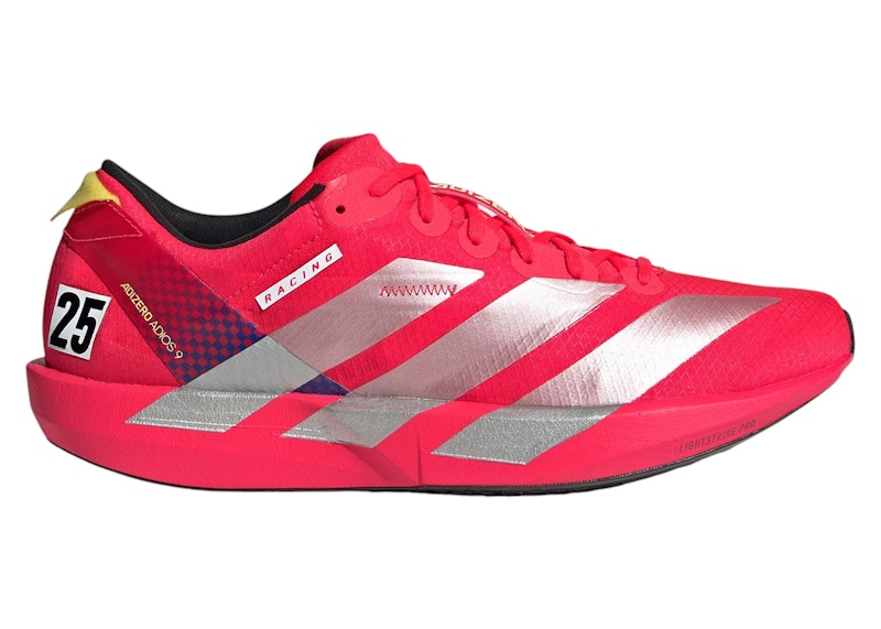 adidas Adizero Adios 9 Lucid Red Silver Metallic Pure Sulfur (Women's)