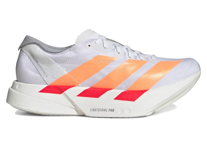 adidas Adizero Adios Pro 4 White Beam Orange Red (Women's)