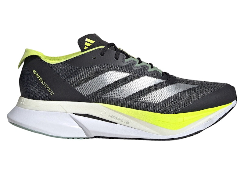 adidas Adizero Boston 12 Aurora Ink Silver Metallic Pulse Lime