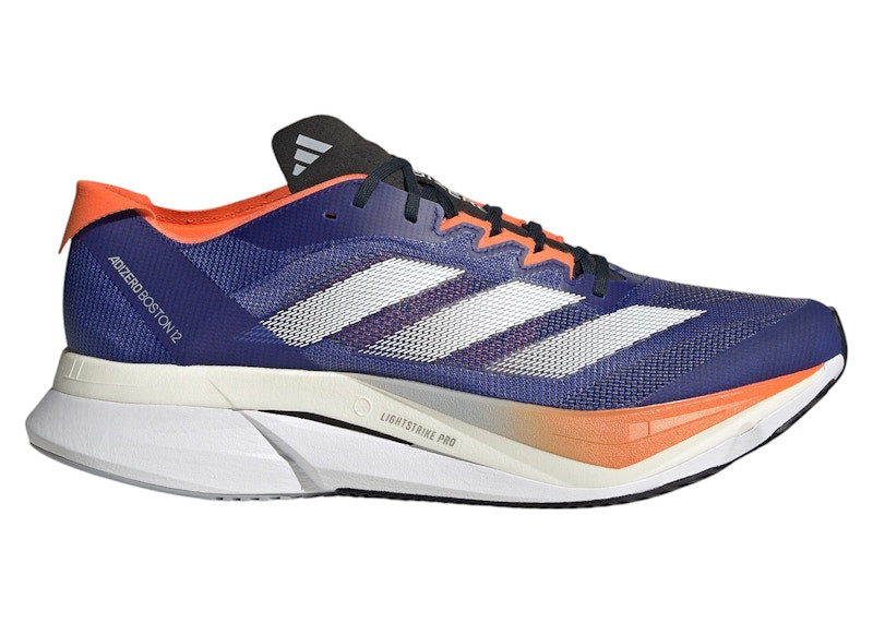 adidas Adizero Boston 12 Lucid Blue Cloud White Impact Orange