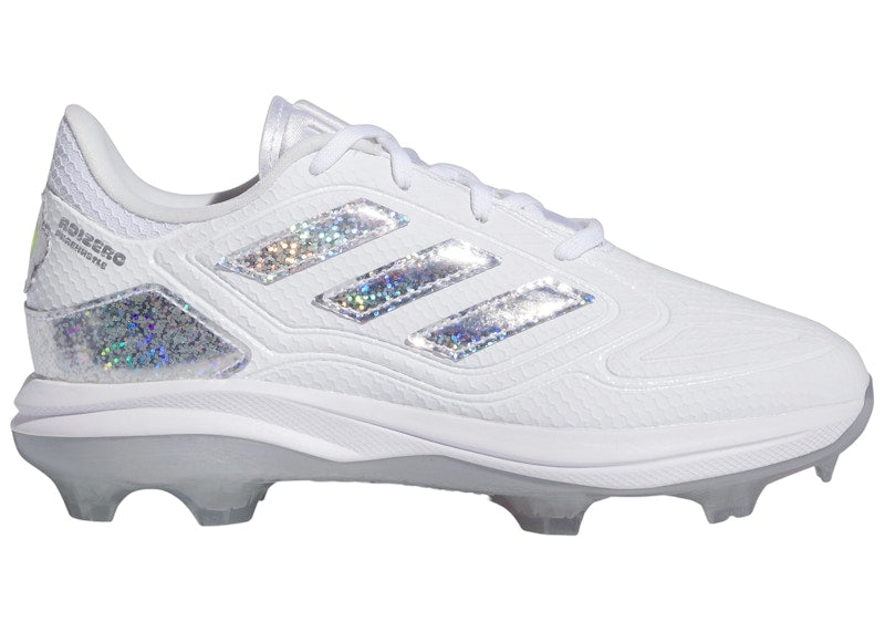 adidas Adizero Purehustle 3 Sis Bates Cloud White Silver Metallic Team Solar Yellow (GS)