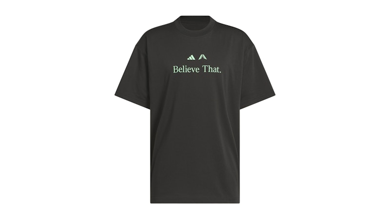 adidas Ae Believe That T-Shirt Black Screaming Green