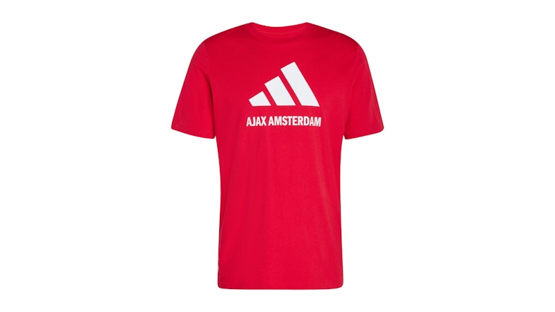 adidas Ajax Amsterdam Seasonal Graphic Tee Bold Red