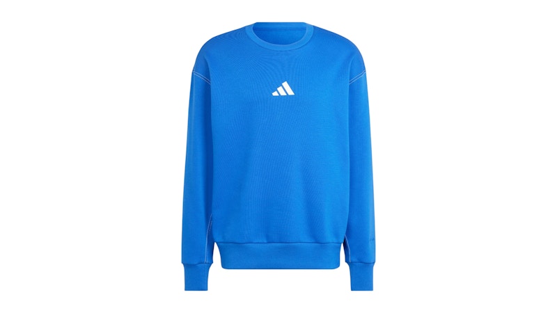 adidas All Szn Fleece Graphic Sweatshirt Royal Blue Off White