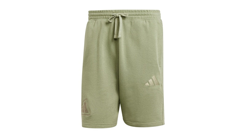 adidas All Szn French Terry Graphic Seasonal Shorts Tent Green