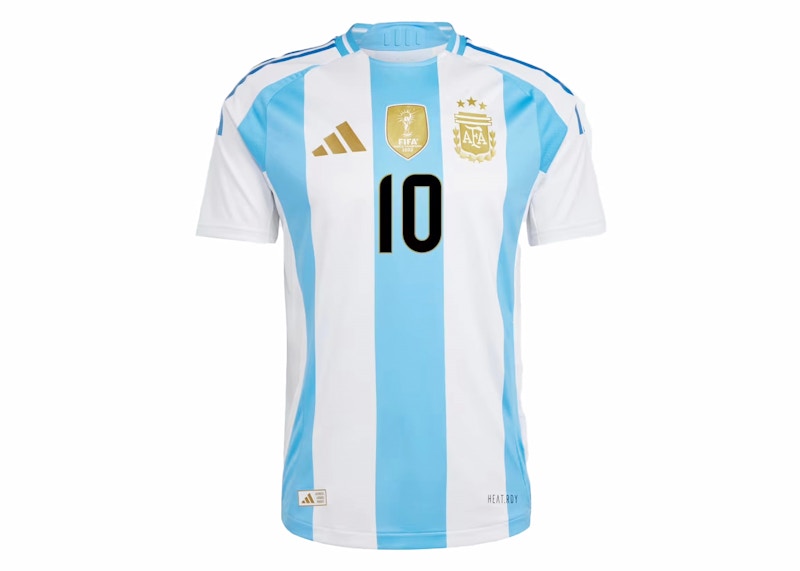 adidas Argentina 2024 Messi Home Authentic Jersey White/Blue Burst