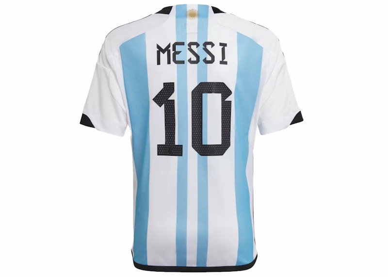 adidas Argentina Boys' 2022-23 Messi Home Jersey White/Light Blue