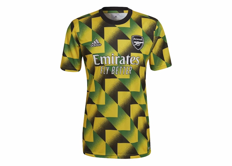 adidas Arsenal FC Pre-Match Jersey (Asia Sizing) EQT Yellow/Green/Black