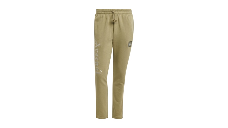 adidas Arsenal Seasonal Fleece Tracksuit Bottoms Orbit Green