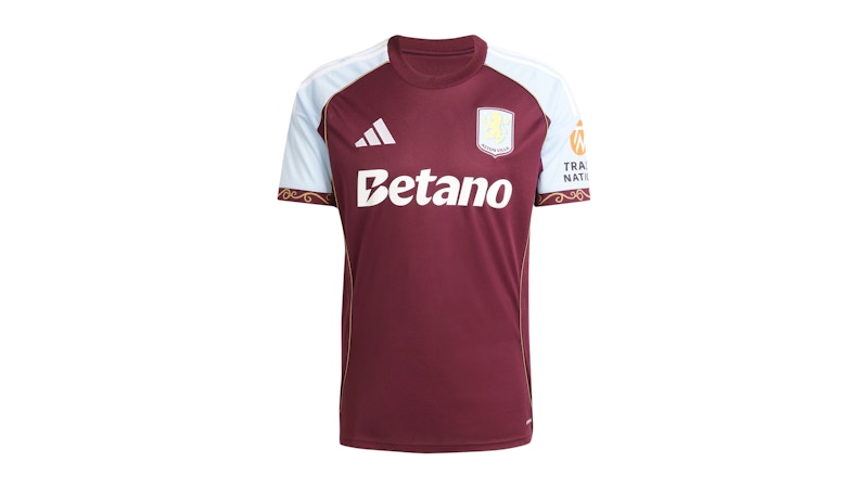 adidas Aston Villa FC 25/26 Home Jersey Maroon/Glow Blue