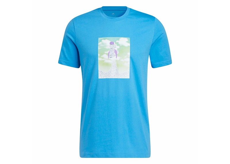 adidas BOOST Rocket Graphic Tee Pulse Blue