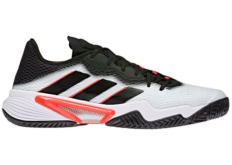 adidas Barricade White Black Solar Red