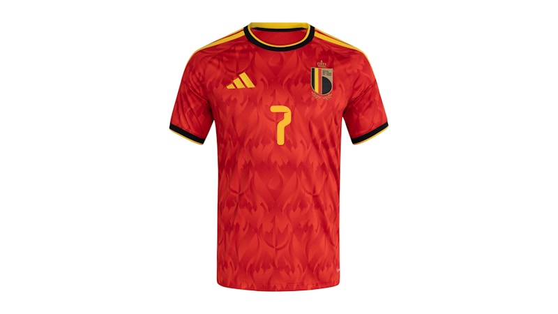 adidas Belgium 2026 Home Jersey Red Bold Gold