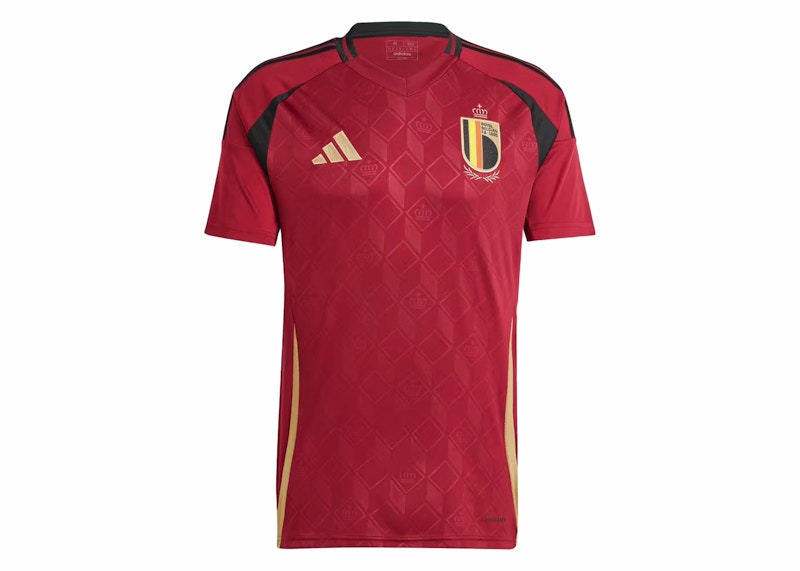 adidas Belgium 24 Home Jersey Team Coll Burgundy