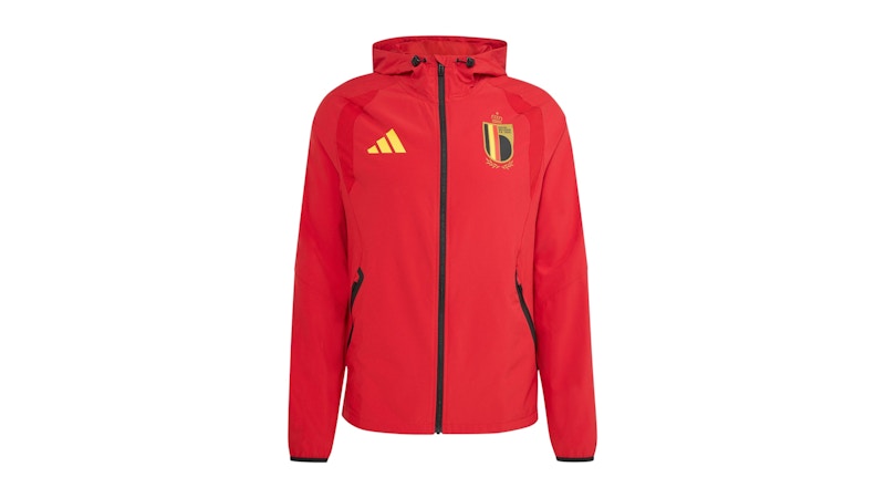 adidas Belgium Tiro Tech Full Zip Windbreaker Jacket Team Power Red
