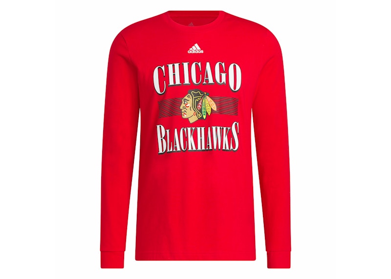 adidas Blackhawks Playmaker Long Sleeve Tee Red/Multi