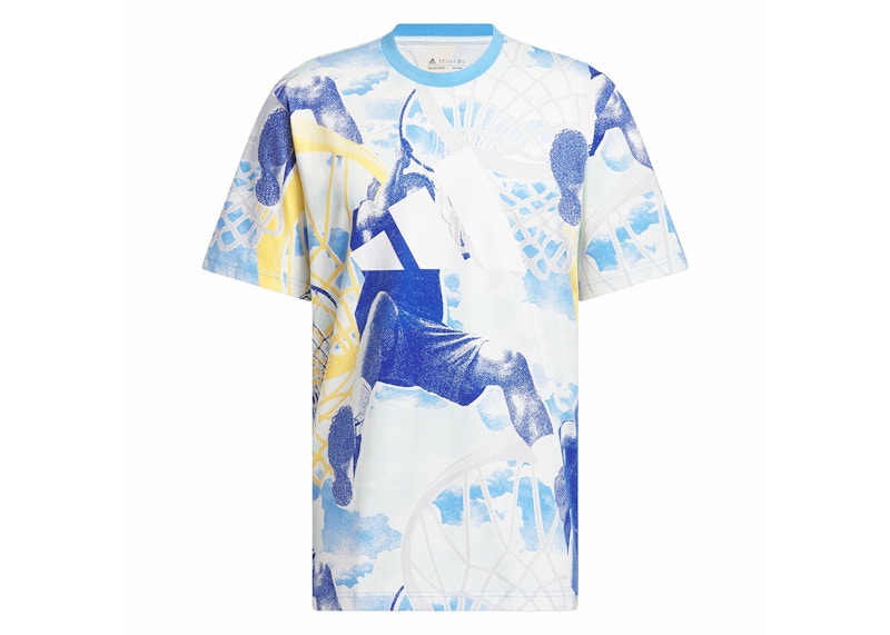 adidas Blue Summer Graphic Tee Blue Burst