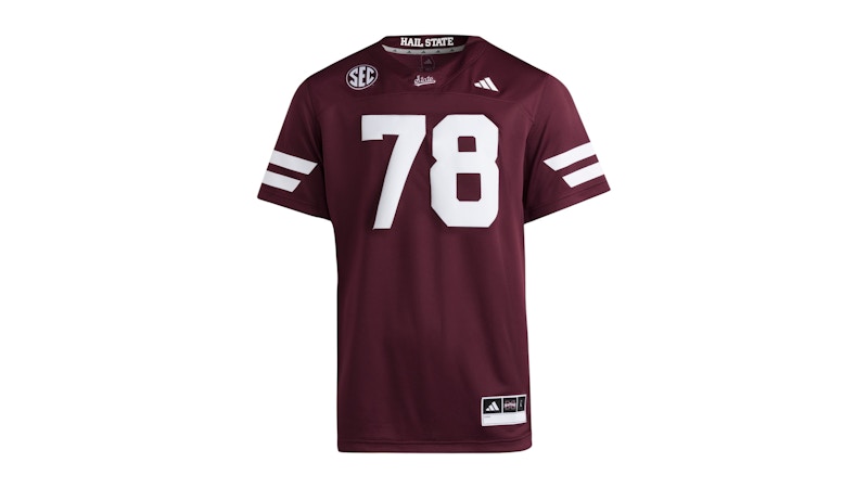 adidas Bulldogs Premier Home Jersey Mississippi State Team Maroon