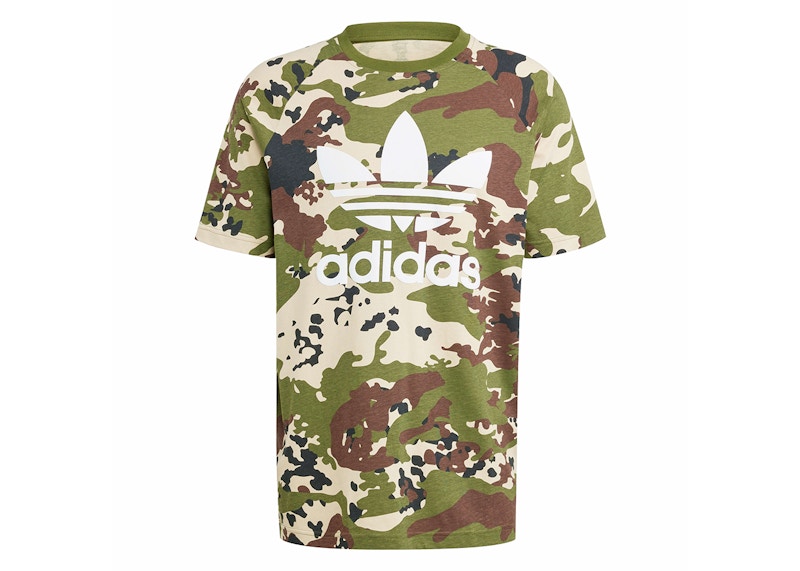 adidas Camo Trefoil Tee Wild Pine