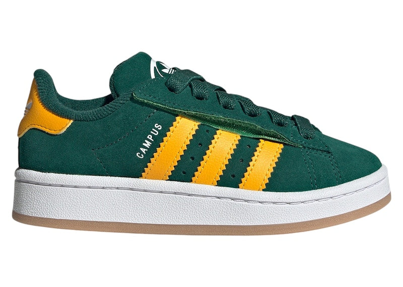 adidas Campus 00s Comfort Closure Camp Collegiate Green Crew Yellow Cloud White (PS)