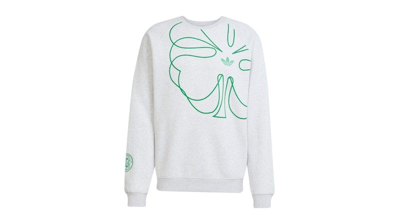 adidas Celtic FC St. Patrick Day Crewneck Sweatshirt Light Grey Heather Green