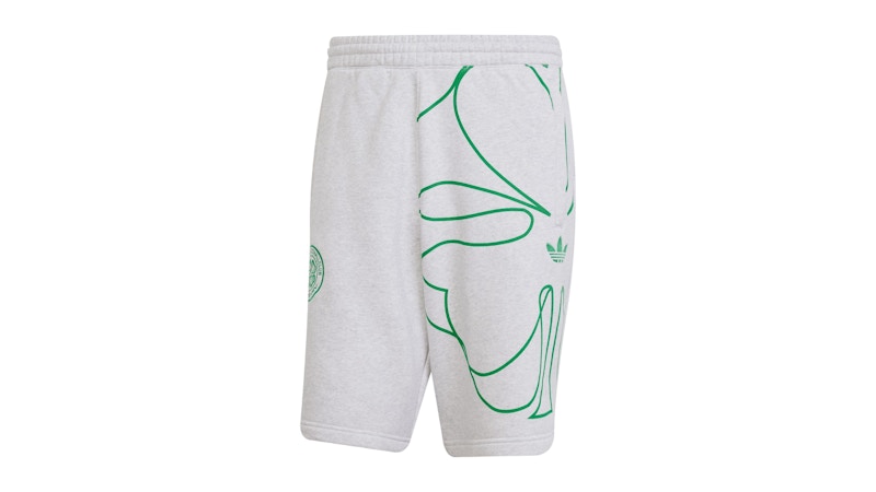 adidas Celtic FC St. Patrick Day Shorts Light Grey Heather Green