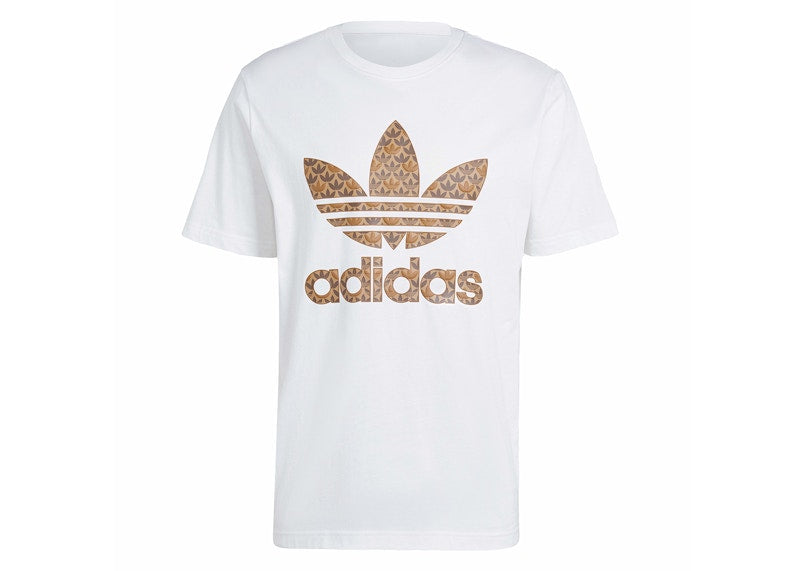 adidas Classic Monogram Graphic Tee White/Earth Strata