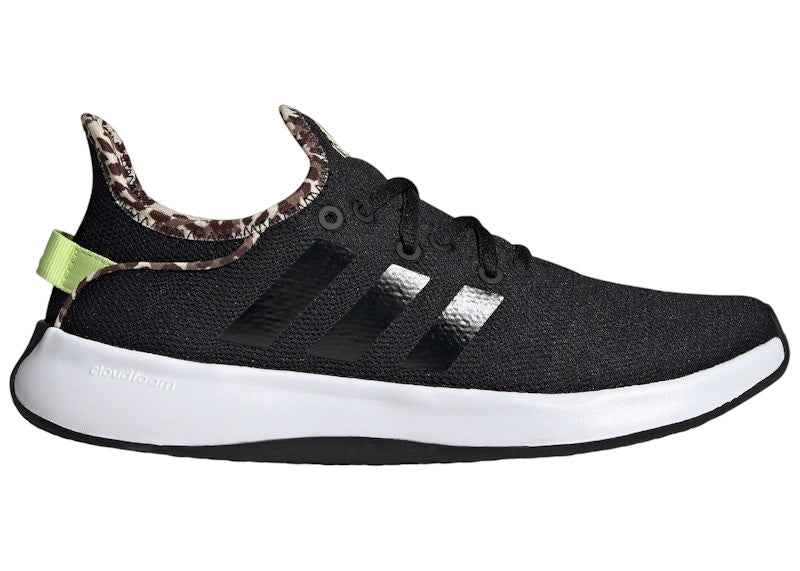 adidas Cloudfoam Pure Core Black Pulse Lime (Women's)