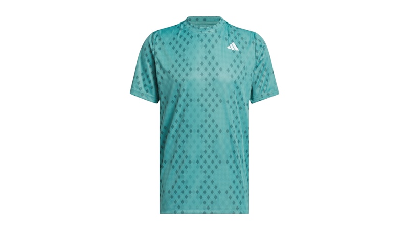 adidas Club Climacool Graphic T-Shirt Powder Teal Preloved Teal
