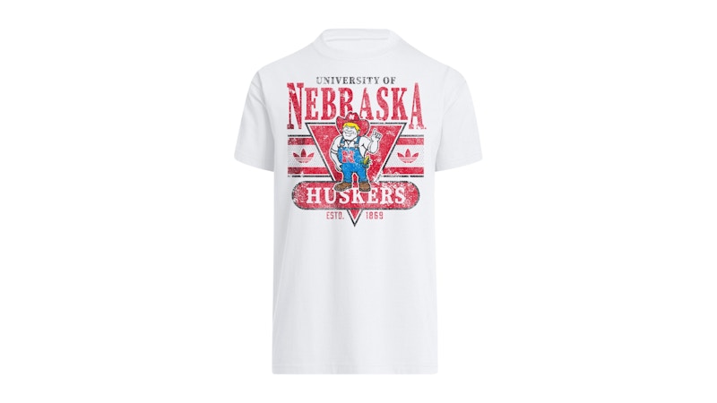 adidas Cornhuskers Graphic T-Shirt Nebraska White Multi