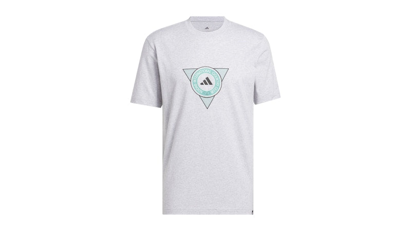 adidas Country Club Monogram Graphic Tee Light Grey Heather