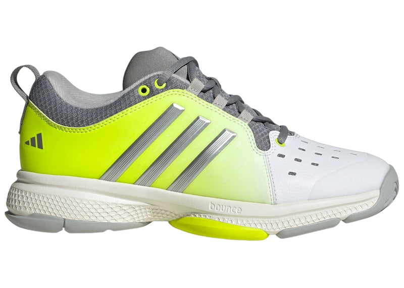 adidas Court Pickleball Cloud White Silver Metallic Lucid Lemon (Women's)