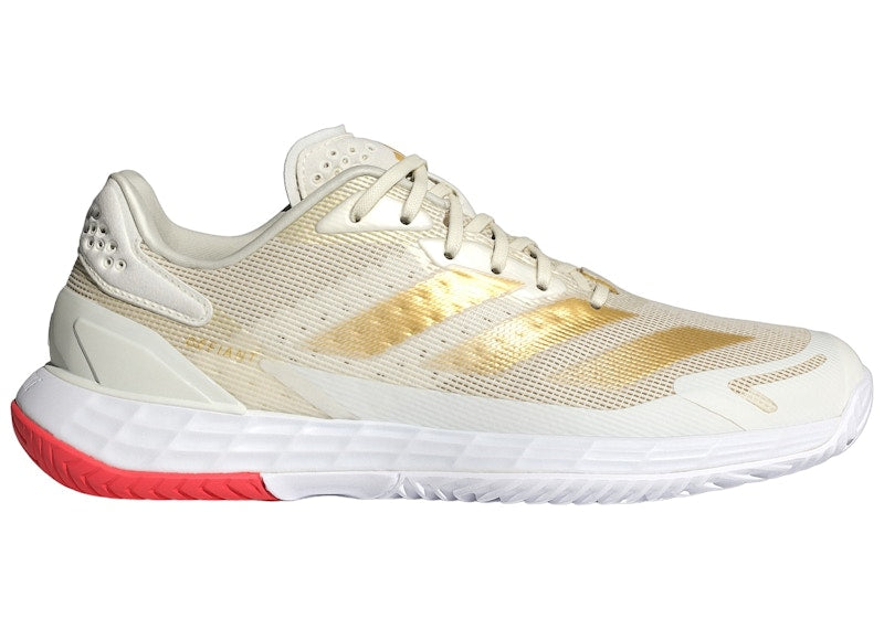 adidas Defiant Speed 2 Off White Gold Metallic Bright Red (Women's)