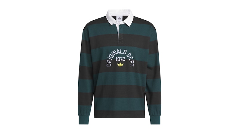 adidas Dept. Striped Polo Shirt Black Aurora Ivy